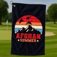 Afghan Summer Afghanistan Veteran Soldier Golf Towel thumb 1