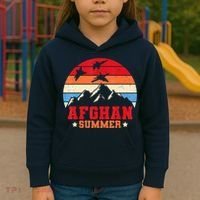 Afghan Summer Afghanistan Veteran Soldier Kids Hoodie thumb 3
