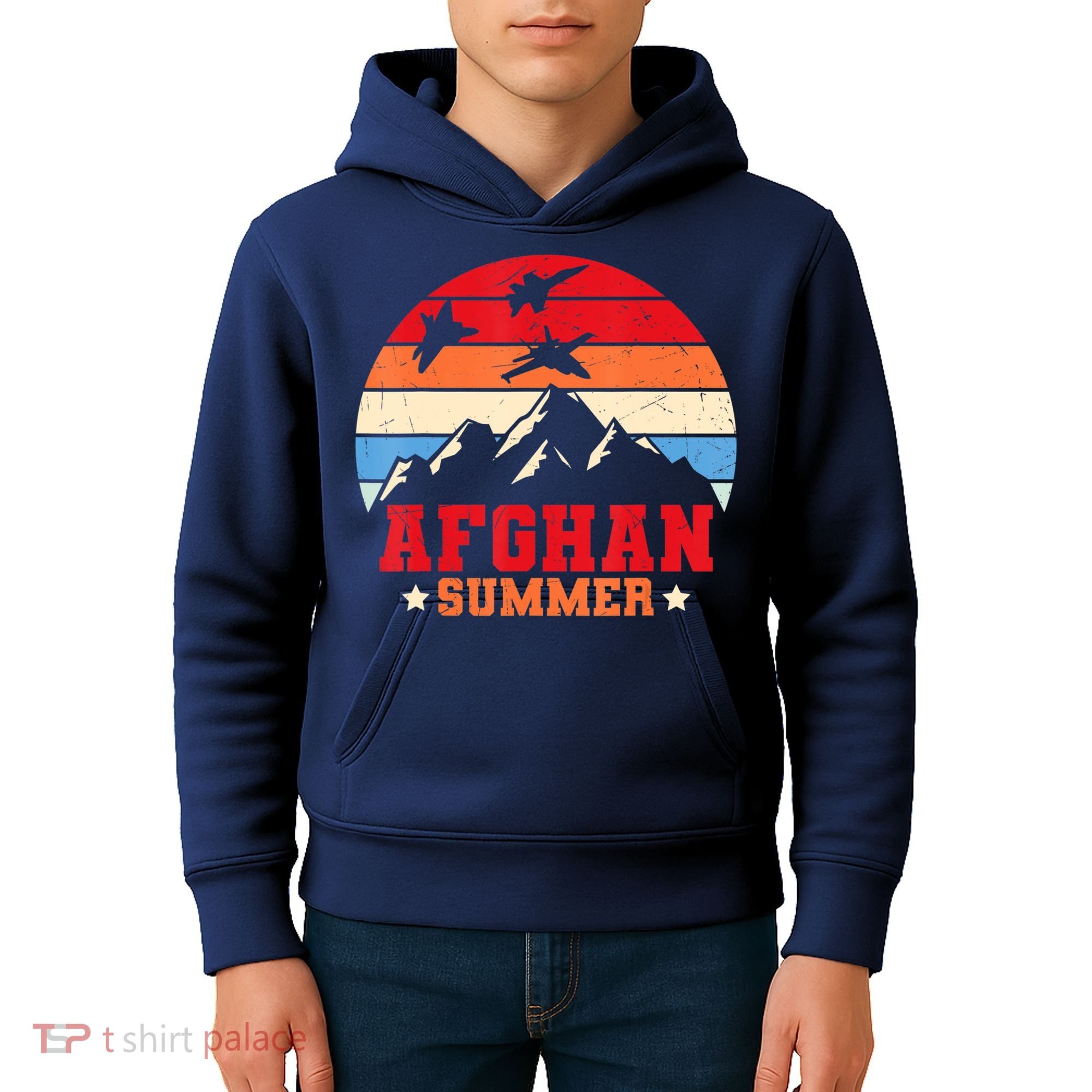 Afghan Summer Afghanistan Veteran Soldier Kids Hoodie