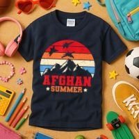 Afghan Summer Afghanistan Veteran Soldier Kids T-Shirt thumb 3