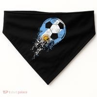 Argentina Soccer Argentinian Flag Pride Soccer Player USA-Made Doggie Bandana thumb 0