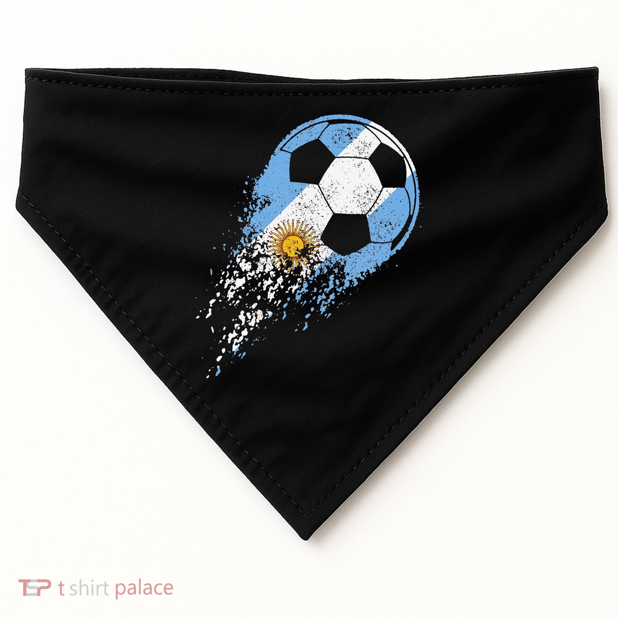 Argentina Soccer Argentinian Flag Pride Soccer Player USA-Made Doggie Bandana