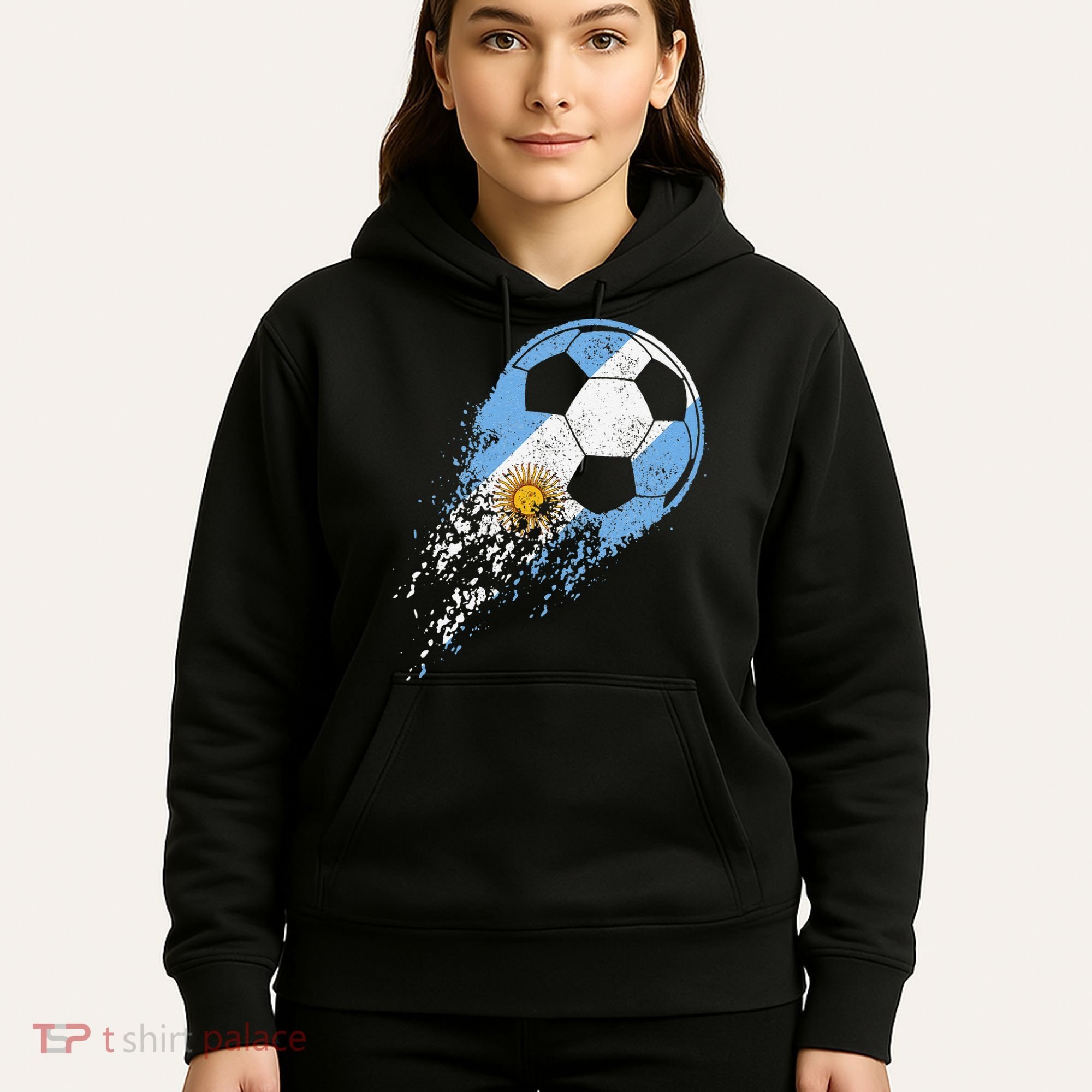 Argentina Soccer Argentinian Flag Pride Soccer Player Hoodie