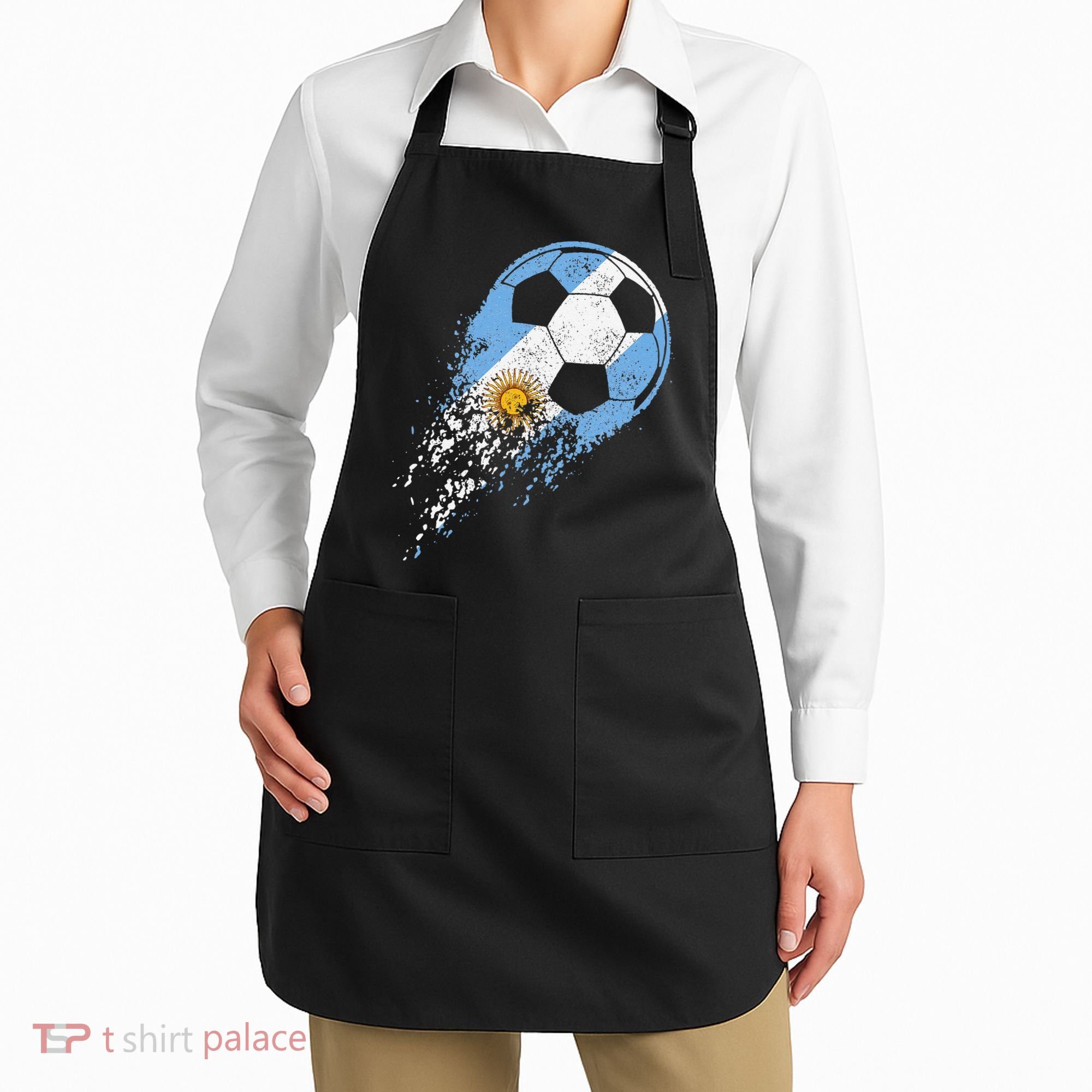 Argentina Soccer Argentinian Flag Pride Soccer Player Apron