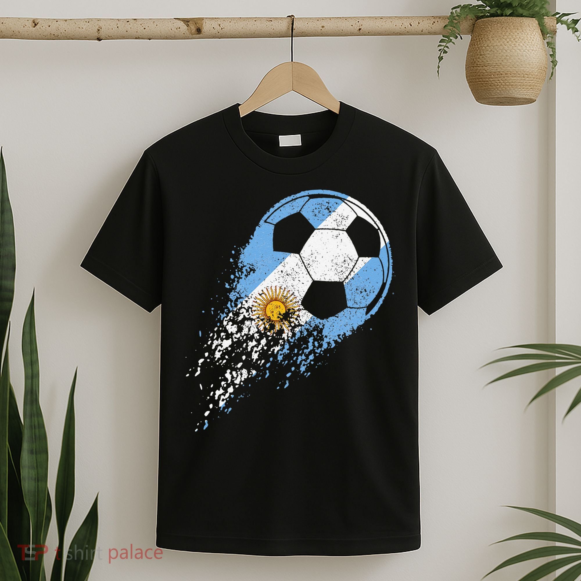 Argentina Soccer Argentinian Flag Pride Soccer Player T-Shirt