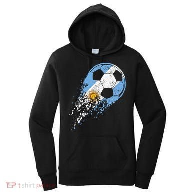 Argentina Soccer Argentinian Flag Pride Soccer Player Women's Hoodie