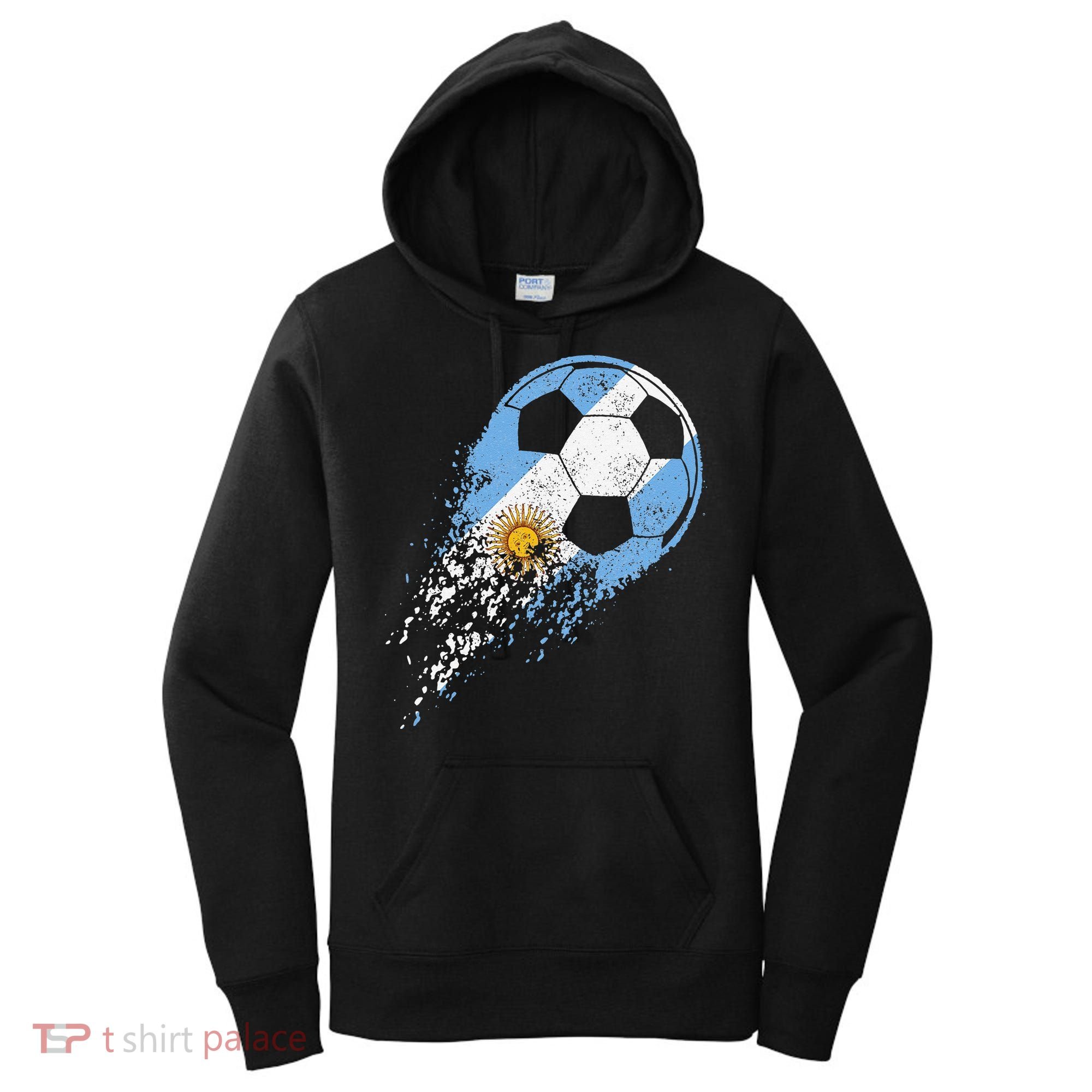 Argentina Soccer Argentinian Flag Pride Soccer Player Women's Hoodie