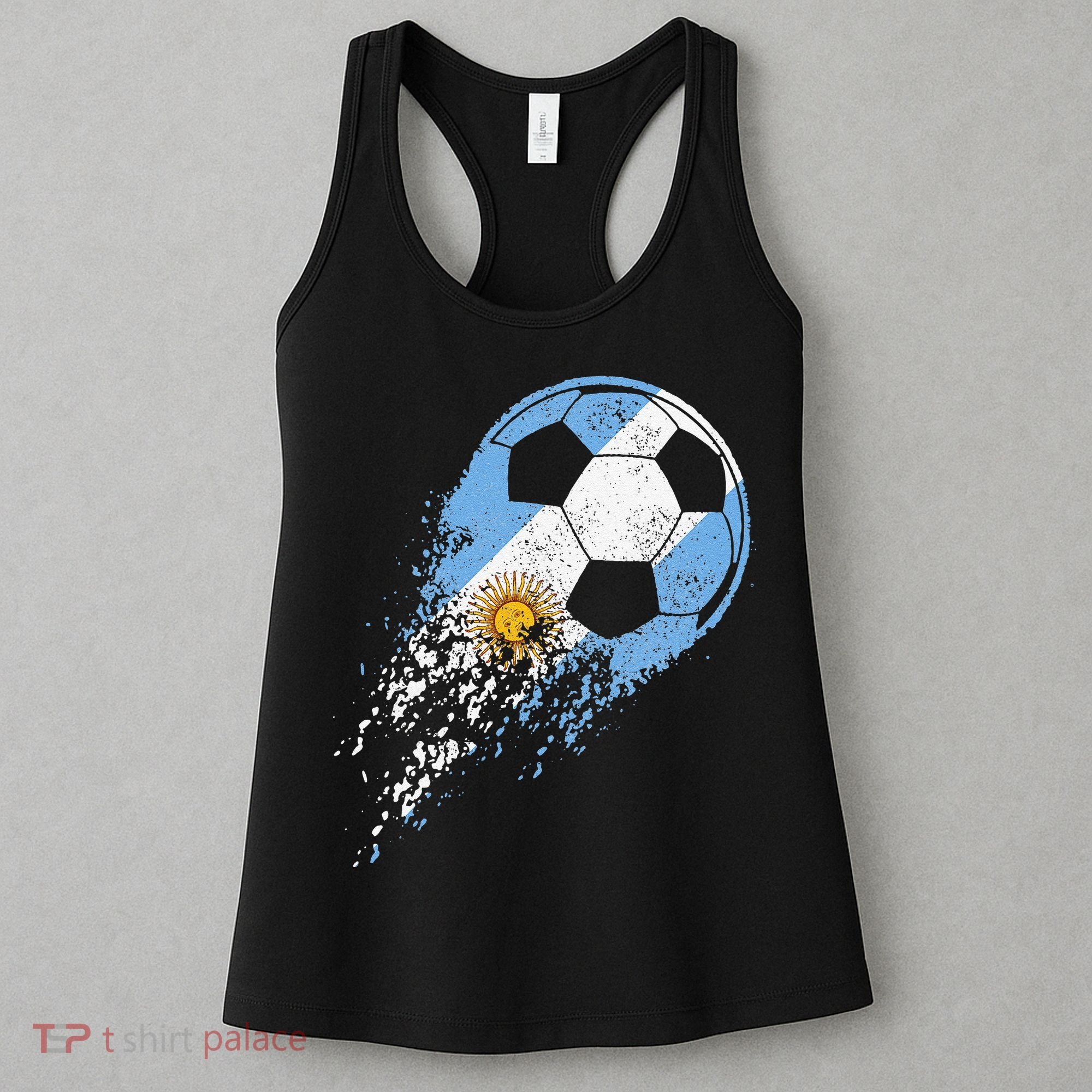 Argentina Soccer Argentinian Flag Pride Soccer Player Women's Tank Top
