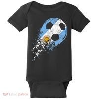 Argentina Soccer Argentinian Flag Pride Soccer Player Baby Bodysuit thumb 0