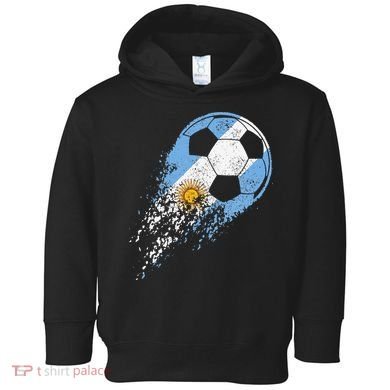 Argentina Soccer Argentinian Flag Pride Soccer Player Toddler Hoodie