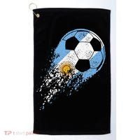 Argentina Soccer Argentinian Flag Pride Soccer Player Golf Towel thumb 0