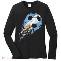 Argentina Soccer Argentinian Flag Pride Soccer Player Women's Long Sleeve Shirt thumb 0