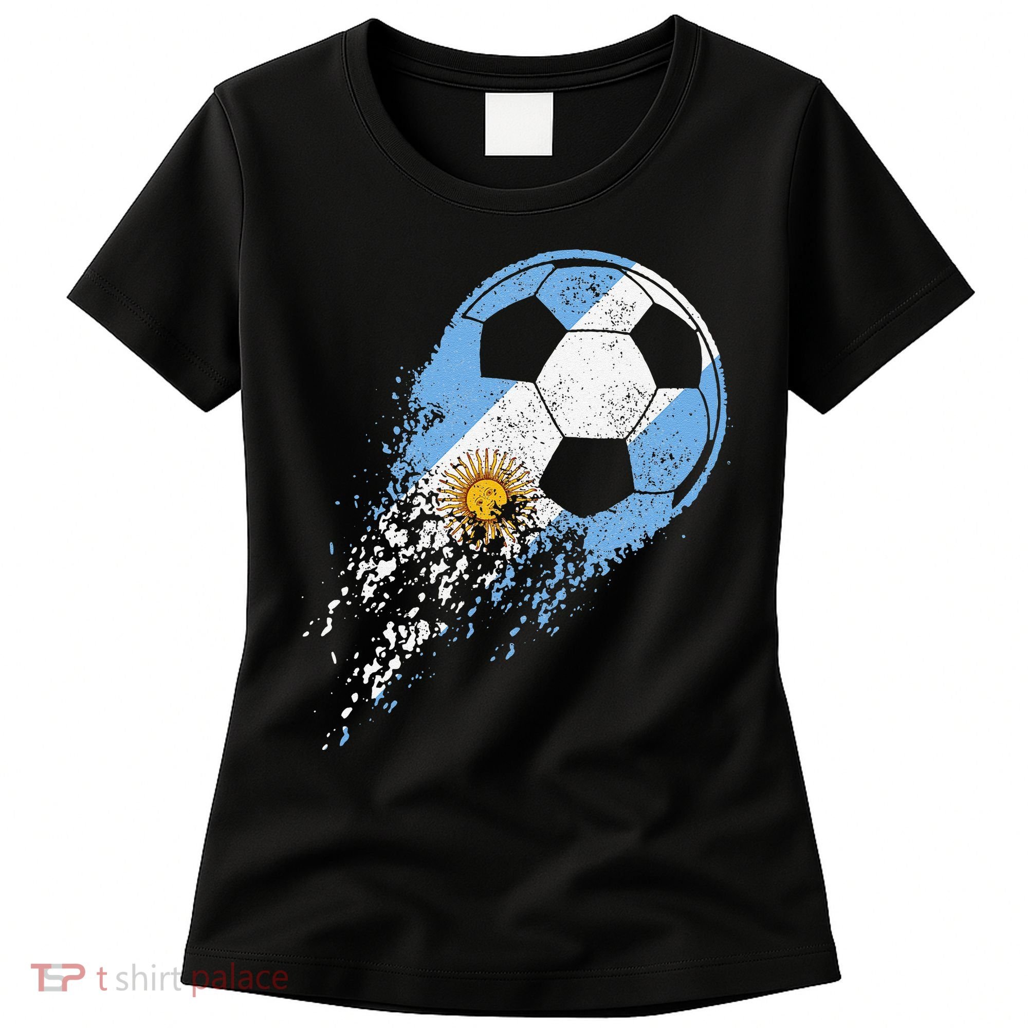 Argentina Soccer Argentinian Flag Pride Soccer Player Women's T-Shirt