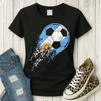 Argentina Soccer Argentinian Flag Pride Soccer Player Women's T-Shirt thumb 3