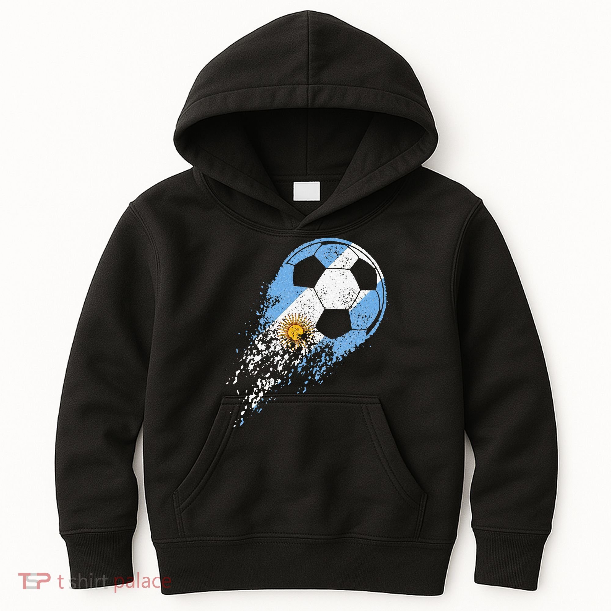 Argentina Soccer Argentinian Flag Pride Soccer Player Kids Hoodie