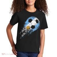 Argentina Soccer Argentinian Flag Pride Soccer Player Kids T-Shirt thumb 2