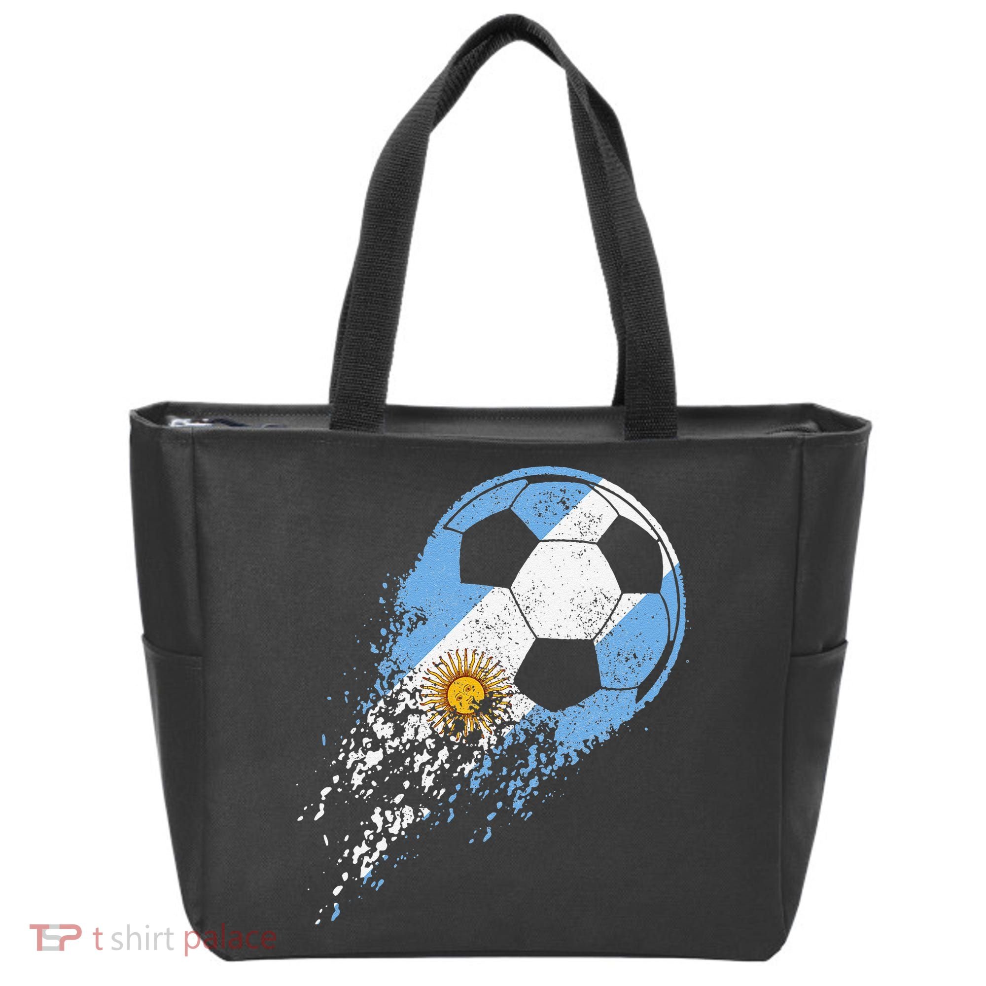 Argentina Soccer Argentinian Flag Pride Soccer Player Tote Bag