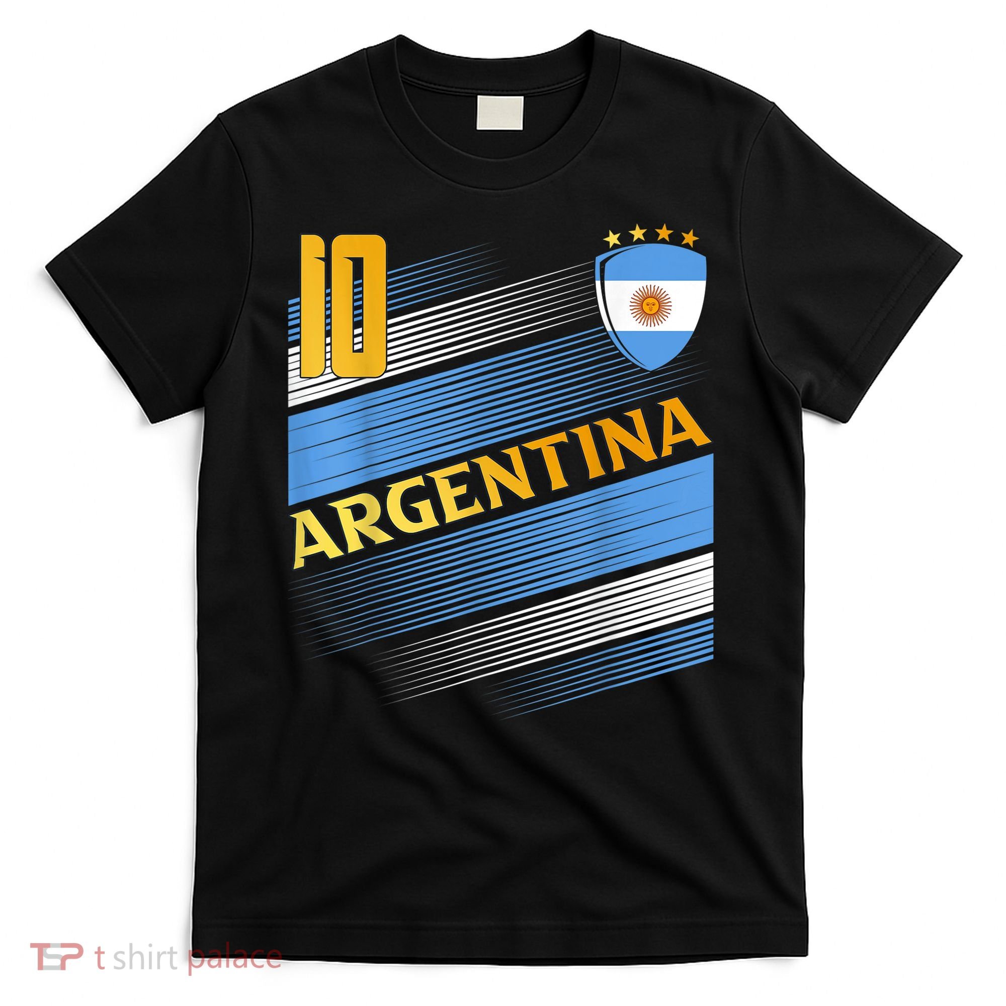 Argentina Soccer Argentinian Flag Football Retro 10 Jersey T-Shirt