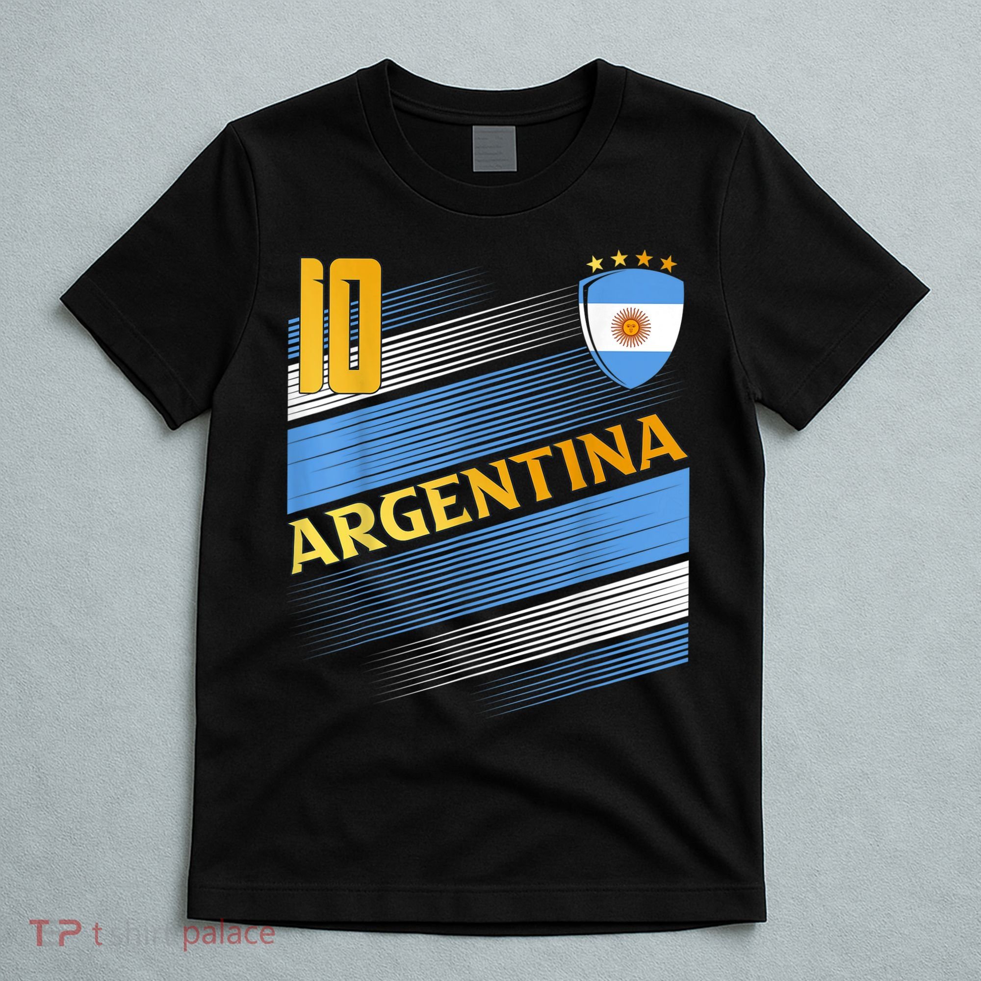 Argentina Soccer Argentinian Flag Football Retro 10 Jersey T-Shirt