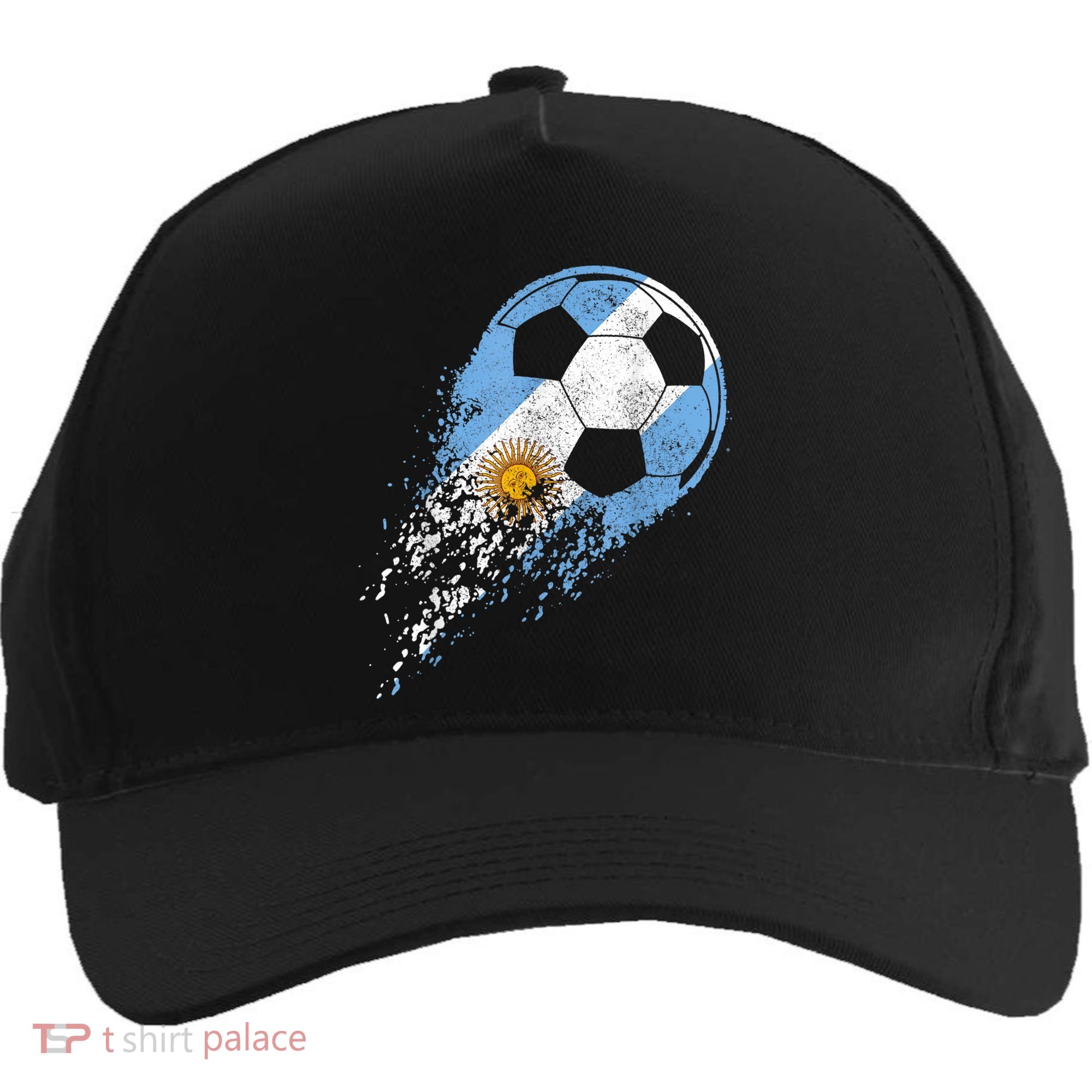 Argentina Soccer Argentinian Flag Pride Soccer Player Five-Panel Snapback Cap