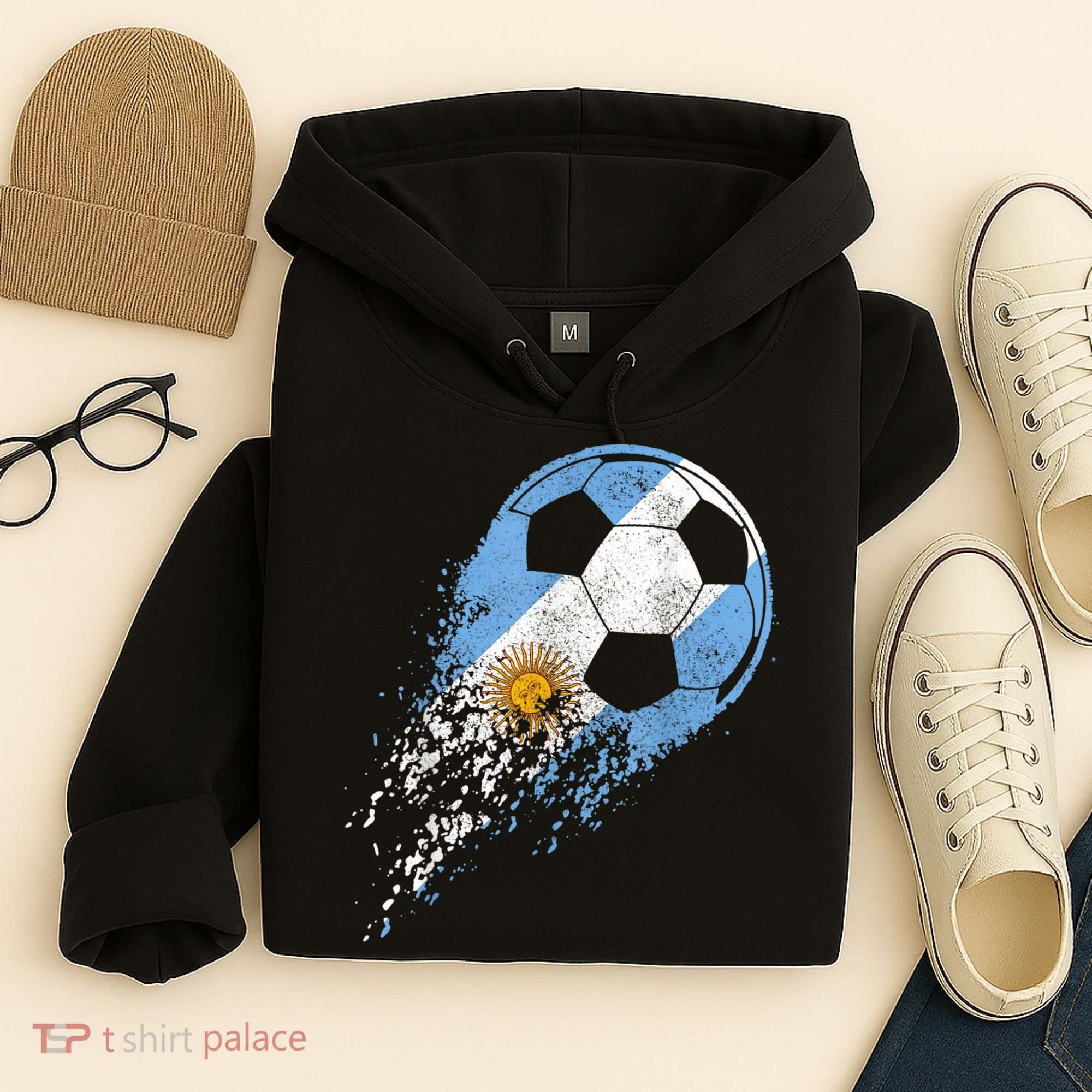 Argentina Soccer Argentinian Flag Pride Soccer Player Hoodie