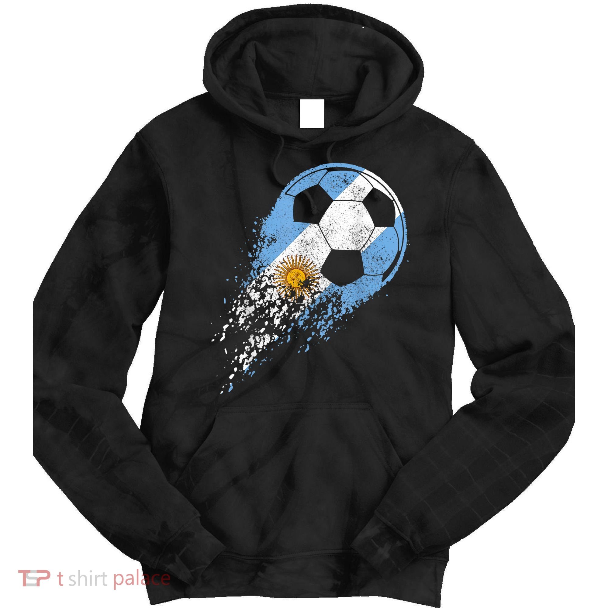 Argentina Soccer Argentinian Flag Pride Soccer Player Tie Dye Hoodie