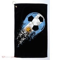 Argentina Soccer Argentinian Flag Pride Soccer Player Golf Towel thumb 0