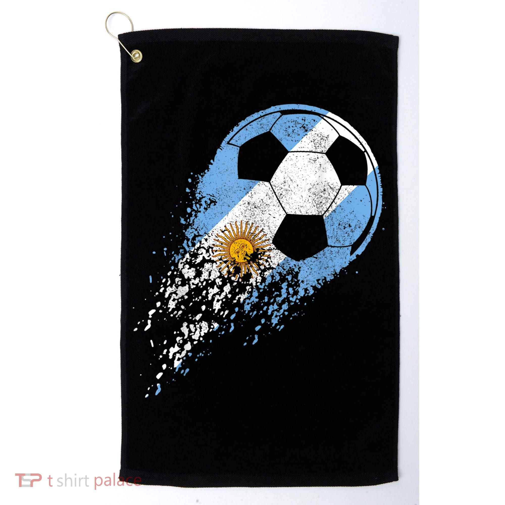 Argentina Soccer Argentinian Flag Pride Soccer Player Golf Towel