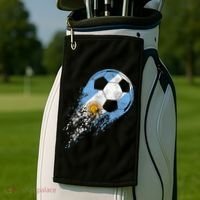 Argentina Soccer Argentinian Flag Pride Soccer Player Golf Towel thumb 2