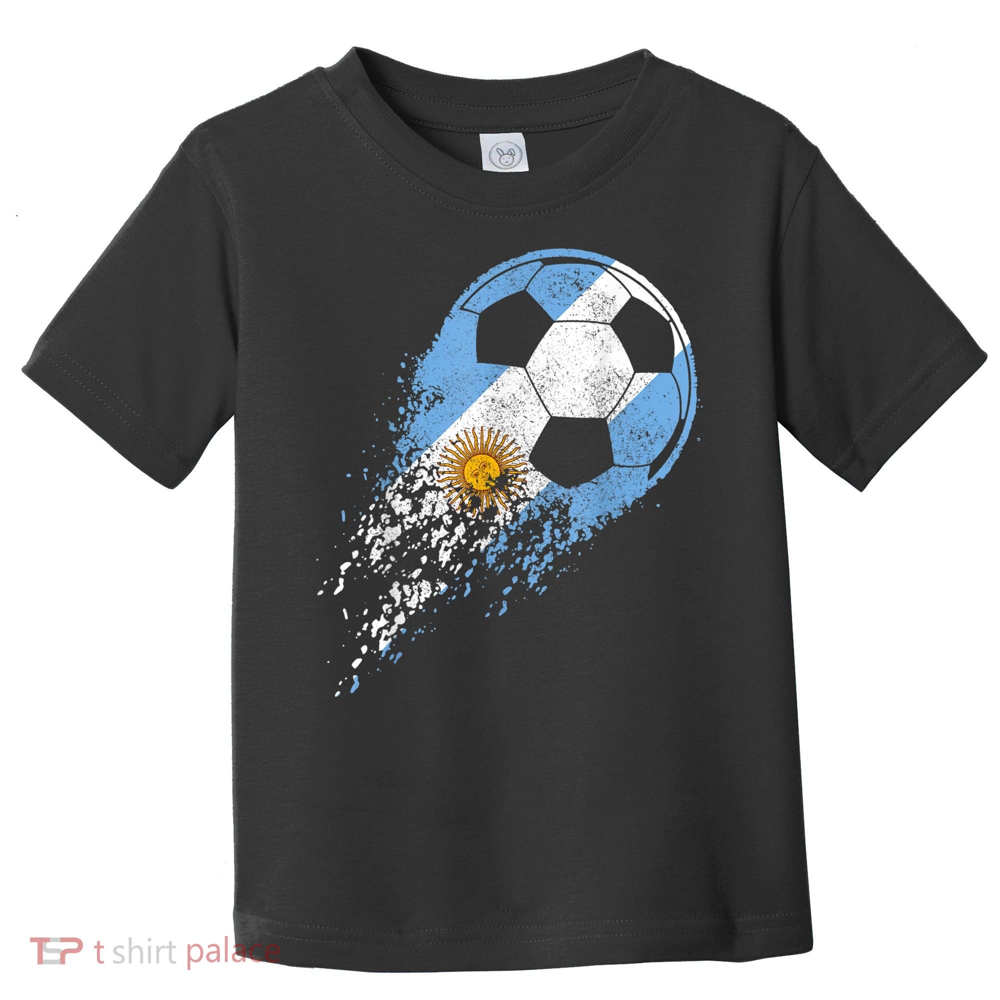 Argentina Soccer Argentinian Flag Pride Soccer Player Toddler T-Shirt