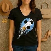 Argentina Soccer Argentinian Flag Pride Soccer Player Women's V-Neck T-Shirt thumb 3