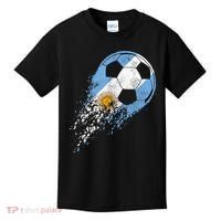 Argentina Soccer Argentinian Flag Pride Soccer Player Kids T-Shirt thumb 0