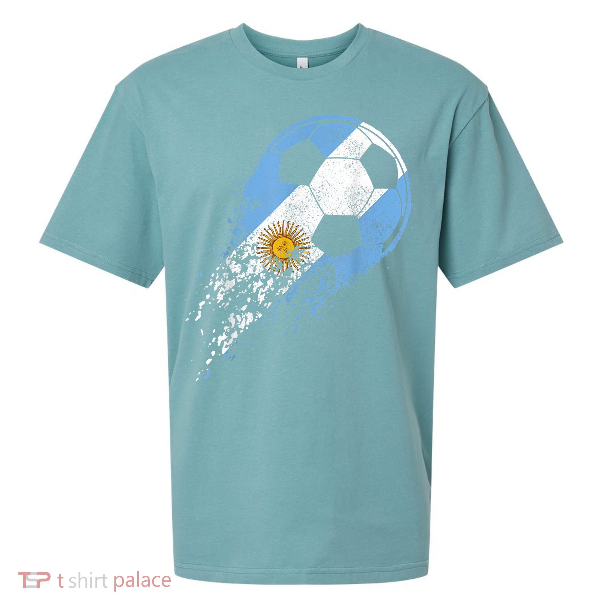 Argentina Soccer Argentinian Flag Pride Soccer Player Sueded Cloud Jersey T-Shirt