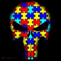 Autism Skull Ornament thumb 1