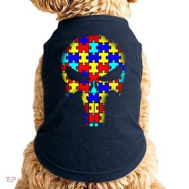 Autism Skull Doggie Tank