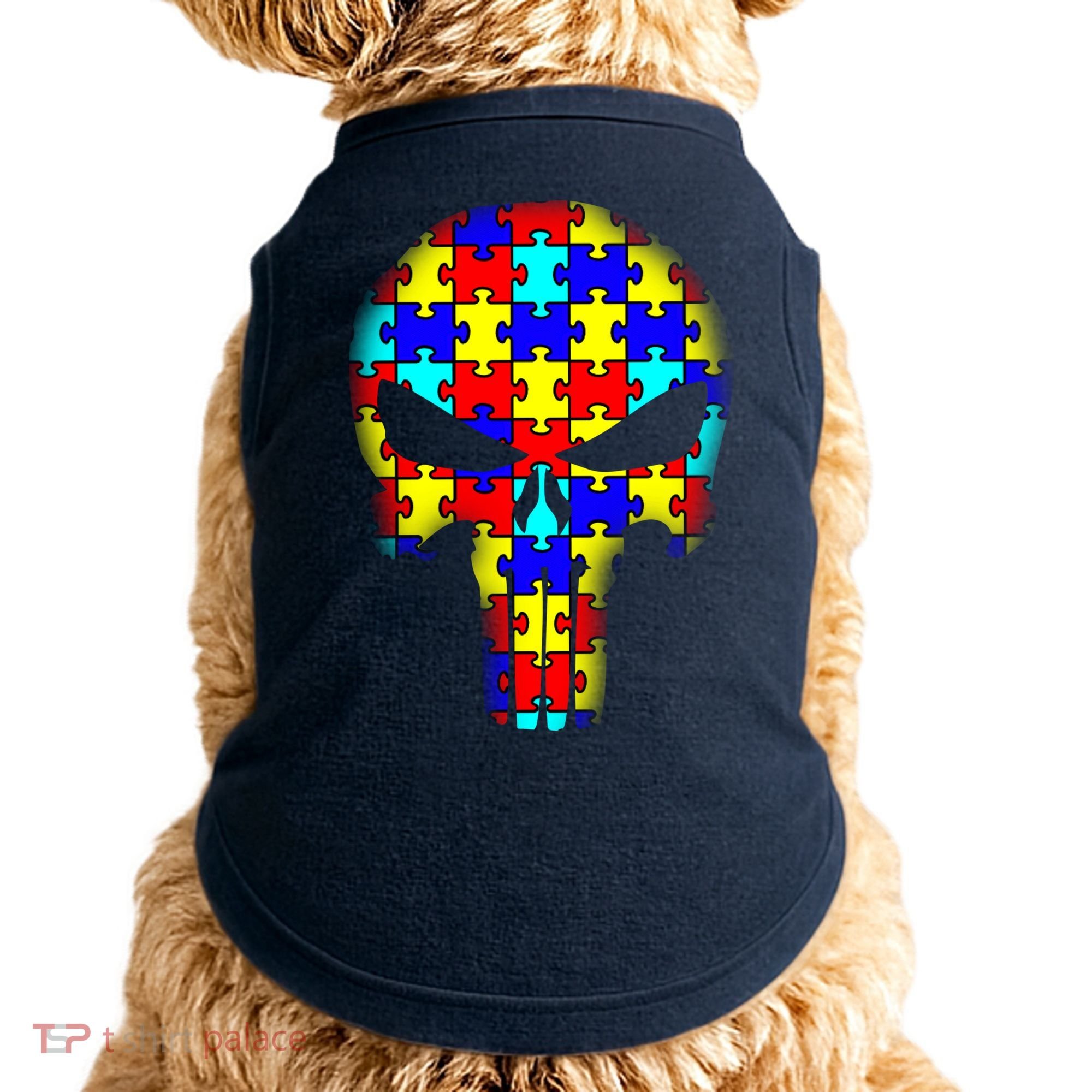 Autism Skull Doggie Tank