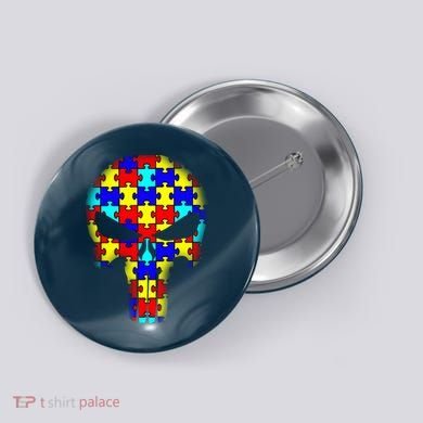 Autism Skull Button