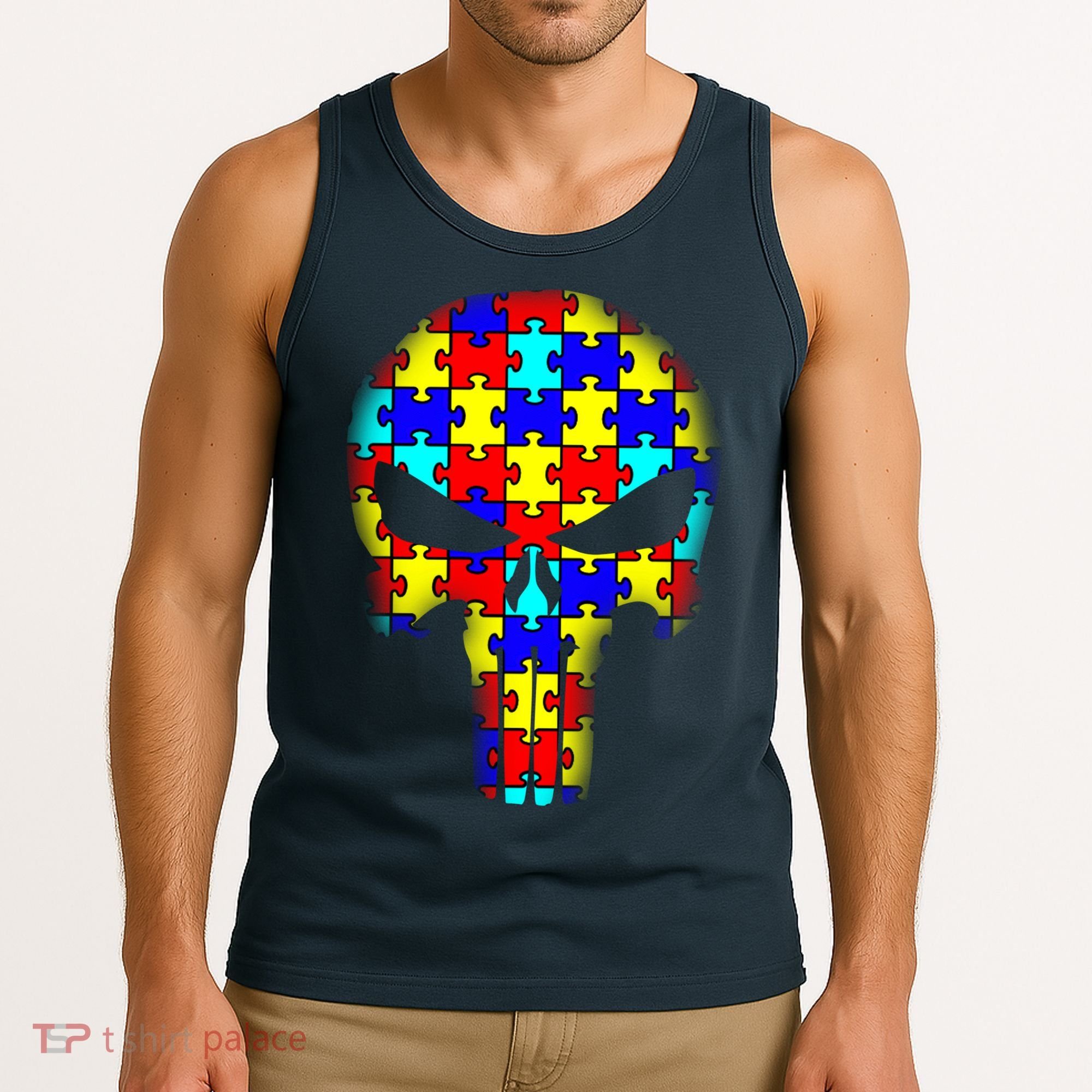 Autism Skull Tank Top