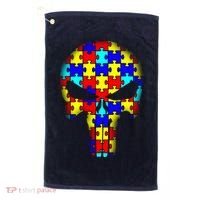 Autism Skull Golf Towel thumb 0