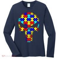 Autism Skull Women's Long Sleeve Shirt thumb 0
