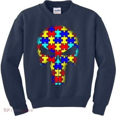 Autism Skull Kids Sweatshirt
