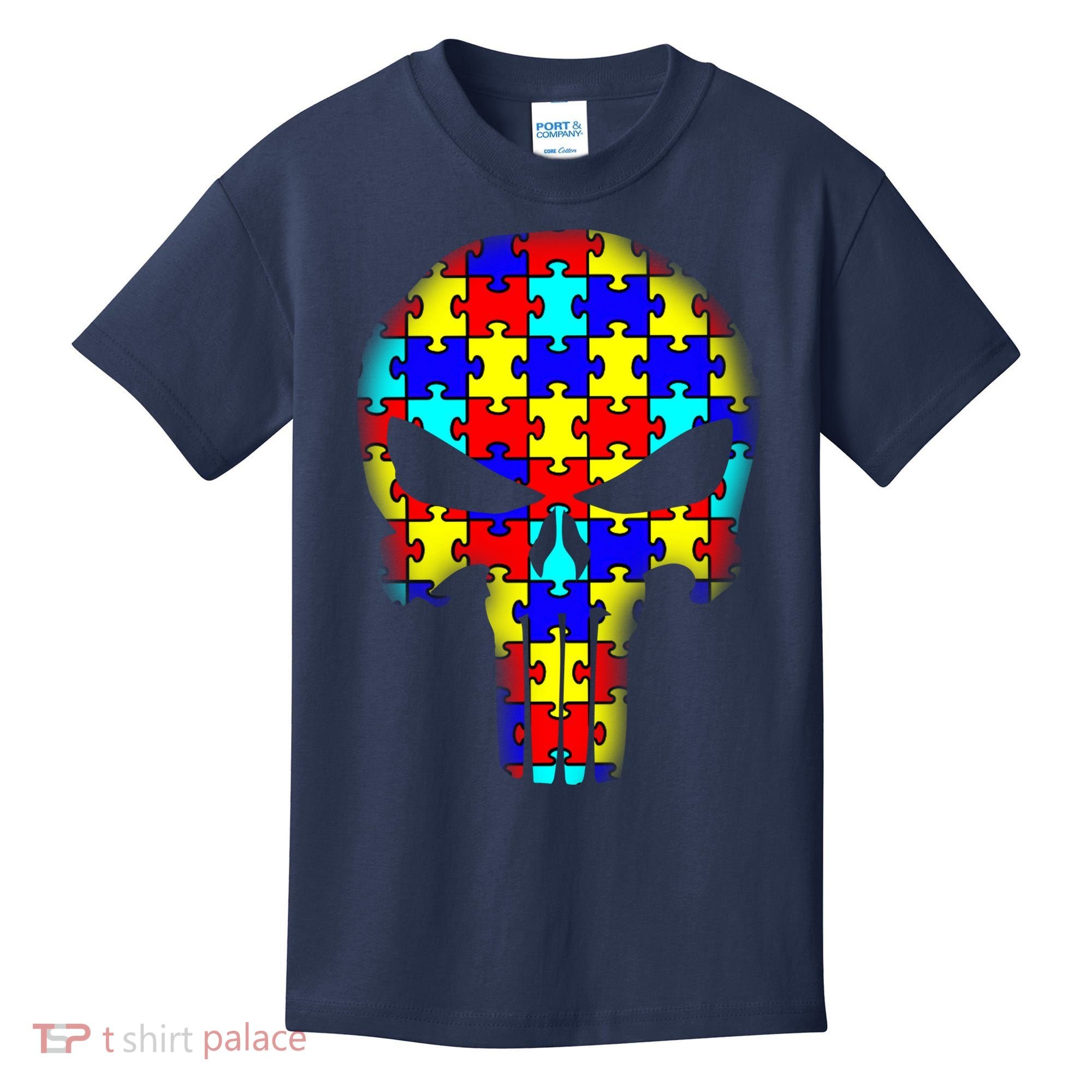 Autism Skull Kids T-Shirt