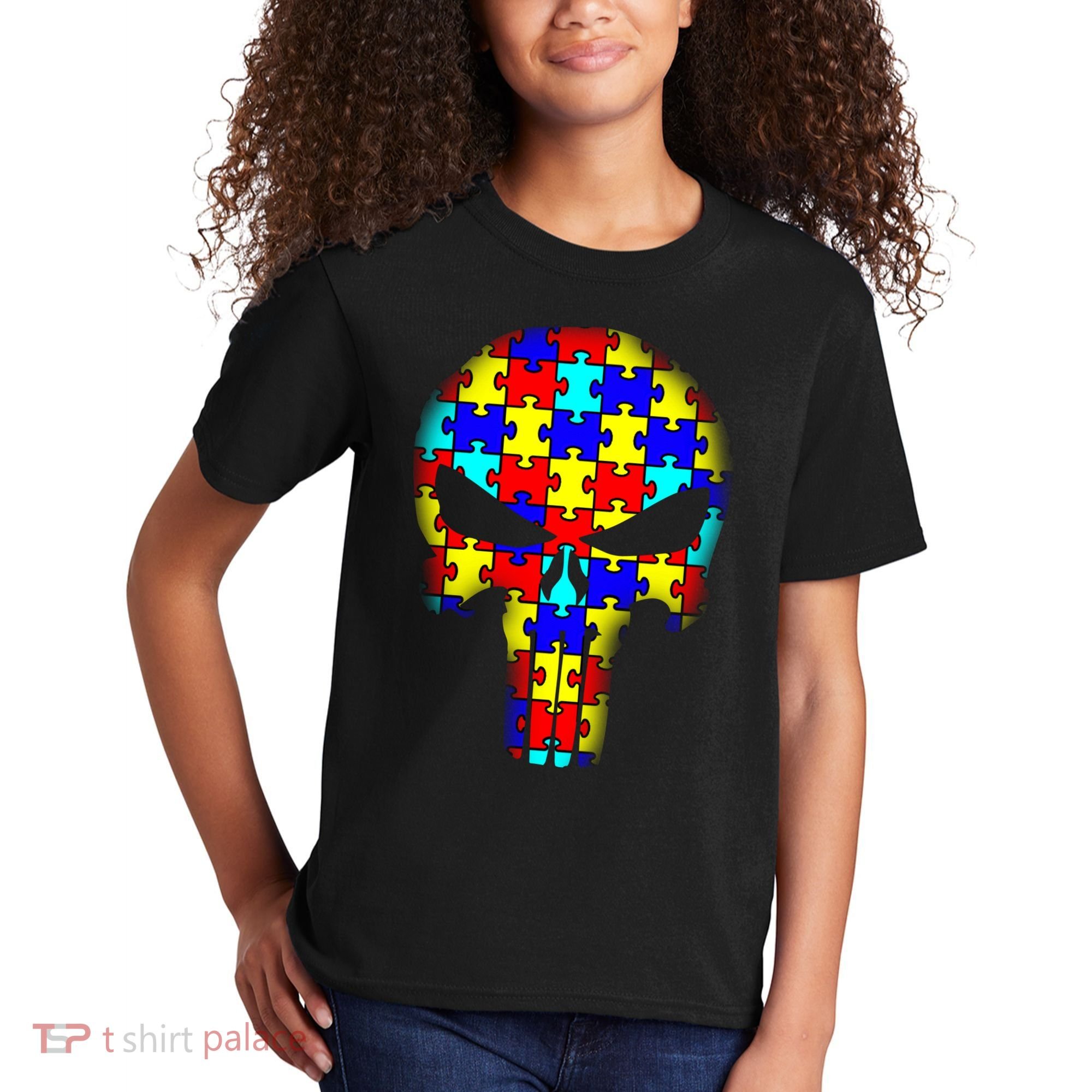 Autism Skull Kids T-Shirt