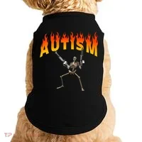 Autism Skeleton Doggie Tank thumb 0