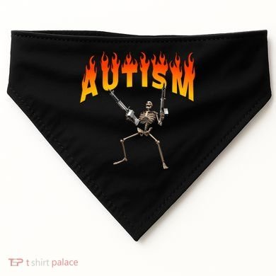 Autism Skeleton USA-Made Doggie Bandana
