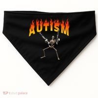 Autism Skeleton USA-Made Doggie Bandana thumb 0
