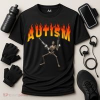 Autism Skeleton Cooling Performance Crew T-Shirt thumb 3