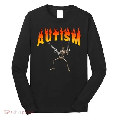 Autism Skeleton Long Sleeve Shirt