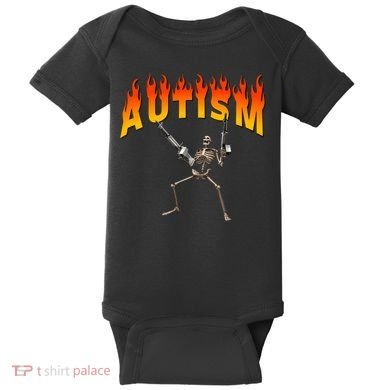 Autism Skeleton Baby Bodysuit