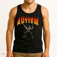 Autism Skeleton Tank Top thumb 3